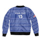 Custom Liberia Football Bomber Jacket African Tribal Pattern - Blue Jersey - African Pride