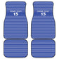 Liberia Football Car Mats African Tribal Pattern - Blue Jersey - African Pride