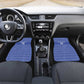 Liberia Football Car Mats African Tribal Pattern - Blue Jersey - African Pride