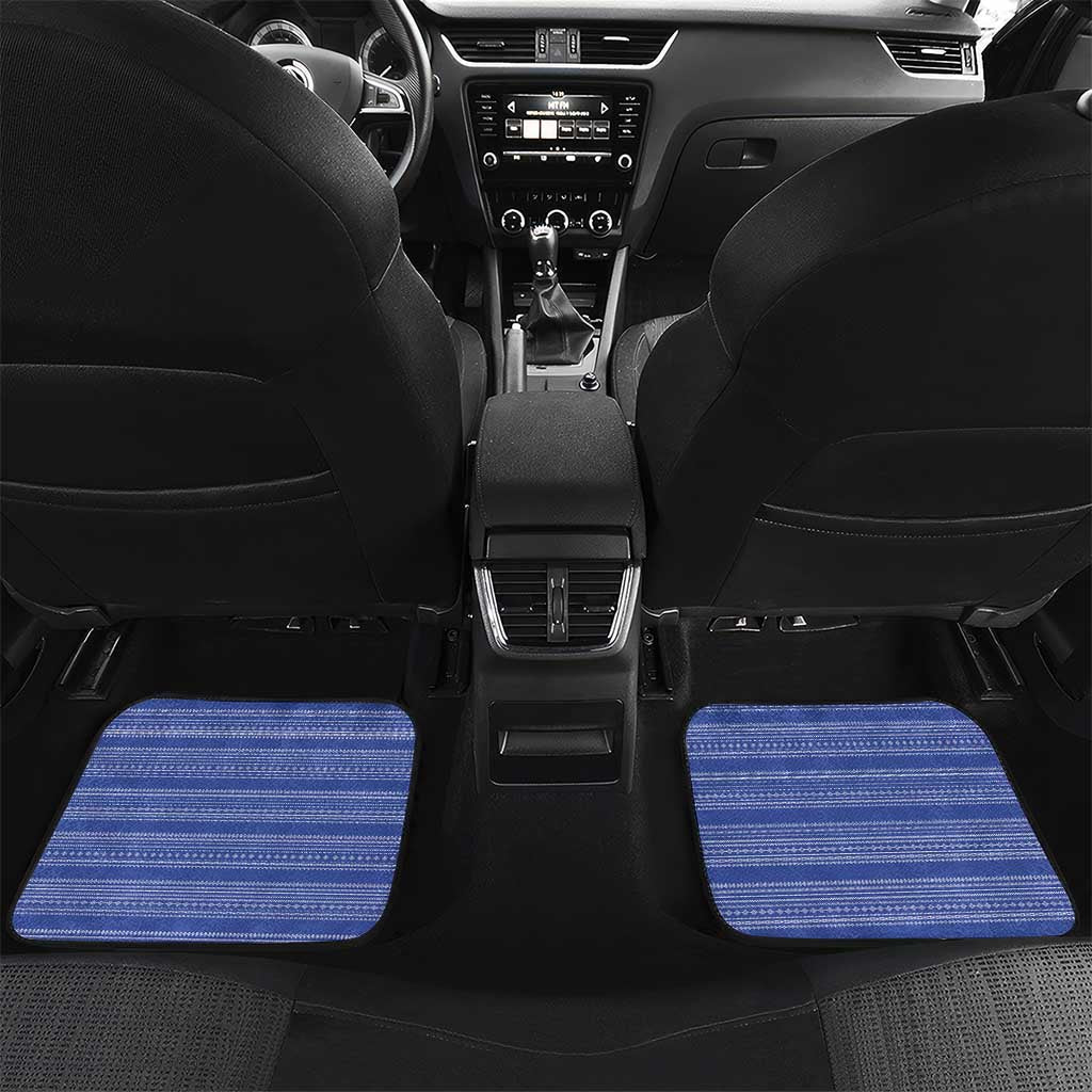 Liberia Football Car Mats African Tribal Pattern - Blue Jersey - African Pride