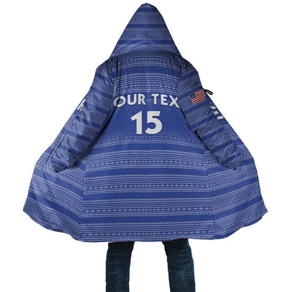 Custom Liberia Football Cloak Women Blue Jersey