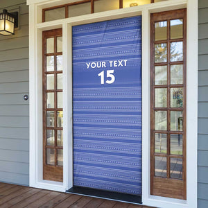 Custom Liberia Football Door Cover Women Blue Jersey