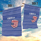 Liberia Football Garden Flag African Tribal Pattern - Blue Jersey - African Pride