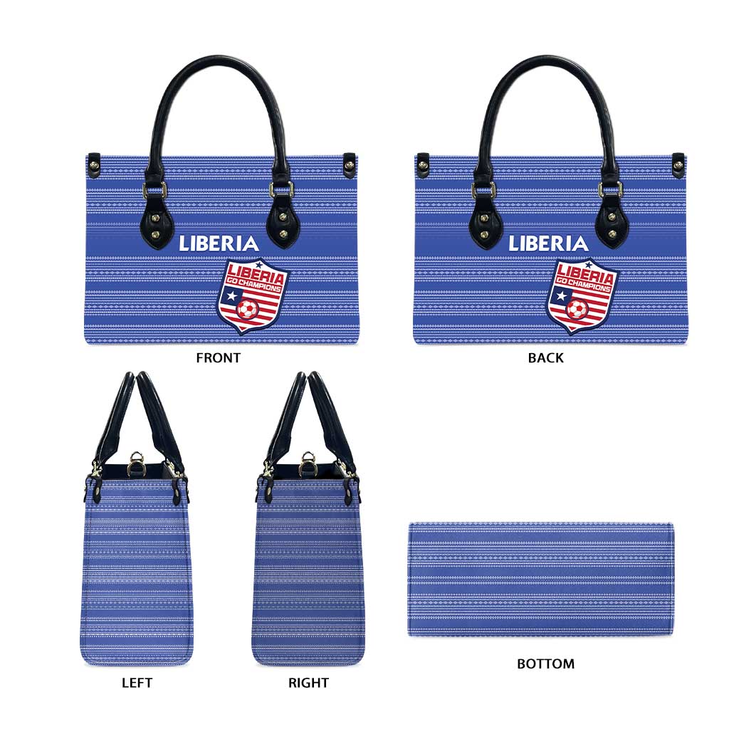 Liberia Football Leather Bag Women Blue Jersey