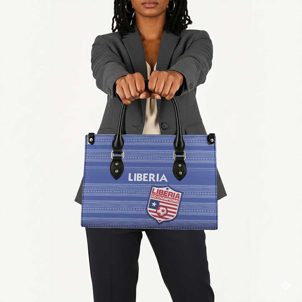 Liberia Football Leather Bag Women Blue Jersey