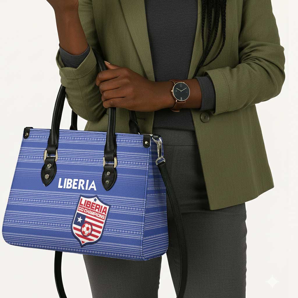Liberia Football Leather Bag Women Blue Jersey