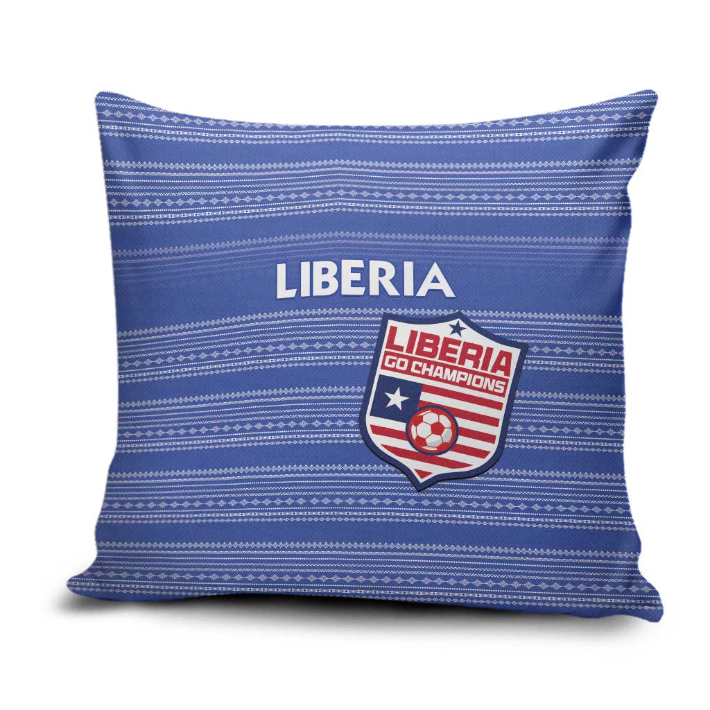 Liberia Football Pillow Cover Women Blue Jersey