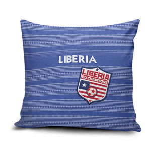 Liberia Football Pillow Cover Women Blue Jersey
