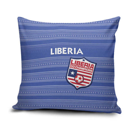 Liberia Football Pillow Cover Women Blue Jersey