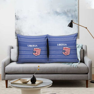 Liberia Football Pillow Cover Women Blue Jersey
