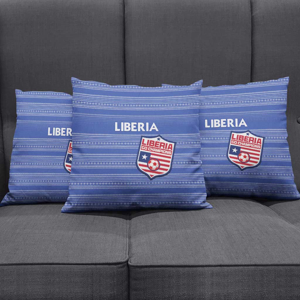 Liberia Football Pillow Cover Women Blue Jersey