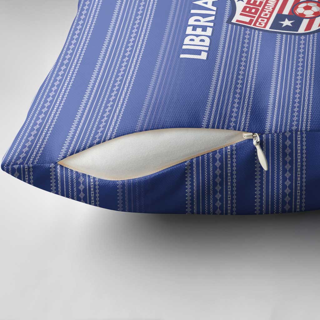 Liberia Football Pillow Cover Women Blue Jersey