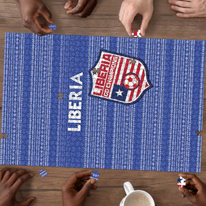 Liberia Football Puzzle Women Blue Jersey