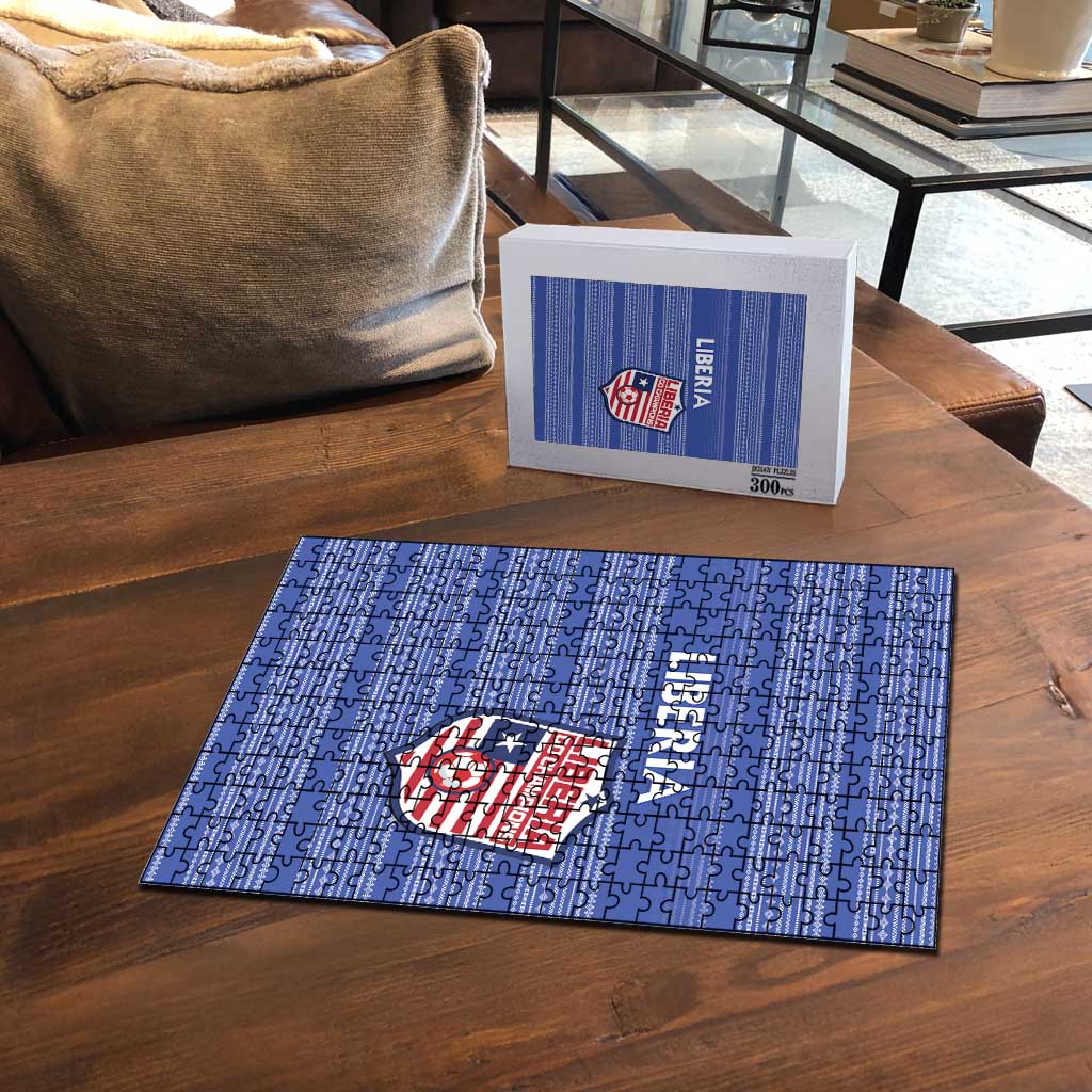 Liberia Football Puzzle Women Blue Jersey