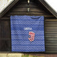 Liberia Football Quilt African Tribal Pattern - Blue Jersey - African Pride