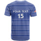 Custom Liberia Football T shirt African Tribal Pattern - Blue Jersey - African Pride