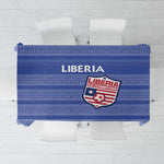 Liberia Football Tablecloth African Tribal Pattern - Blue Jersey - African Pride