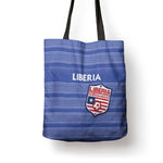 Liberia Football Tote Bag Women Blue Jersey