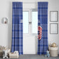 Liberia Football Window Curtain African Tribal Pattern - Blue Jersey - African Pride