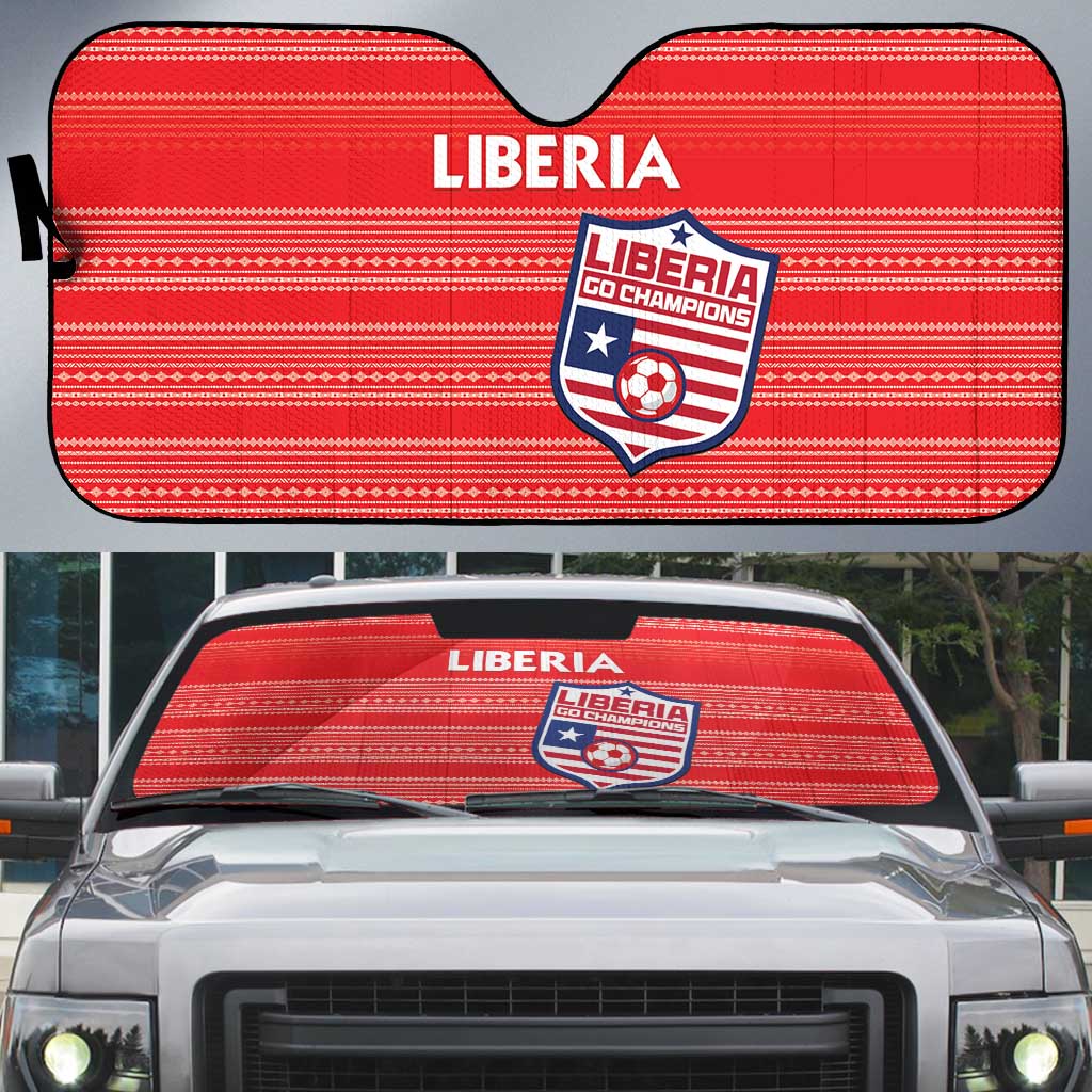 Liberia Football Auto Sun Shade Women Red Jersey