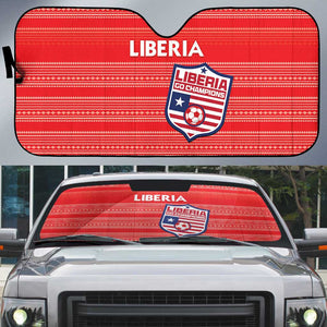 Liberia Football Auto Sun Shade Women Red Jersey