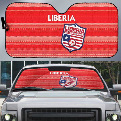 Liberia Football Auto Sun Shade Women Red Jersey
