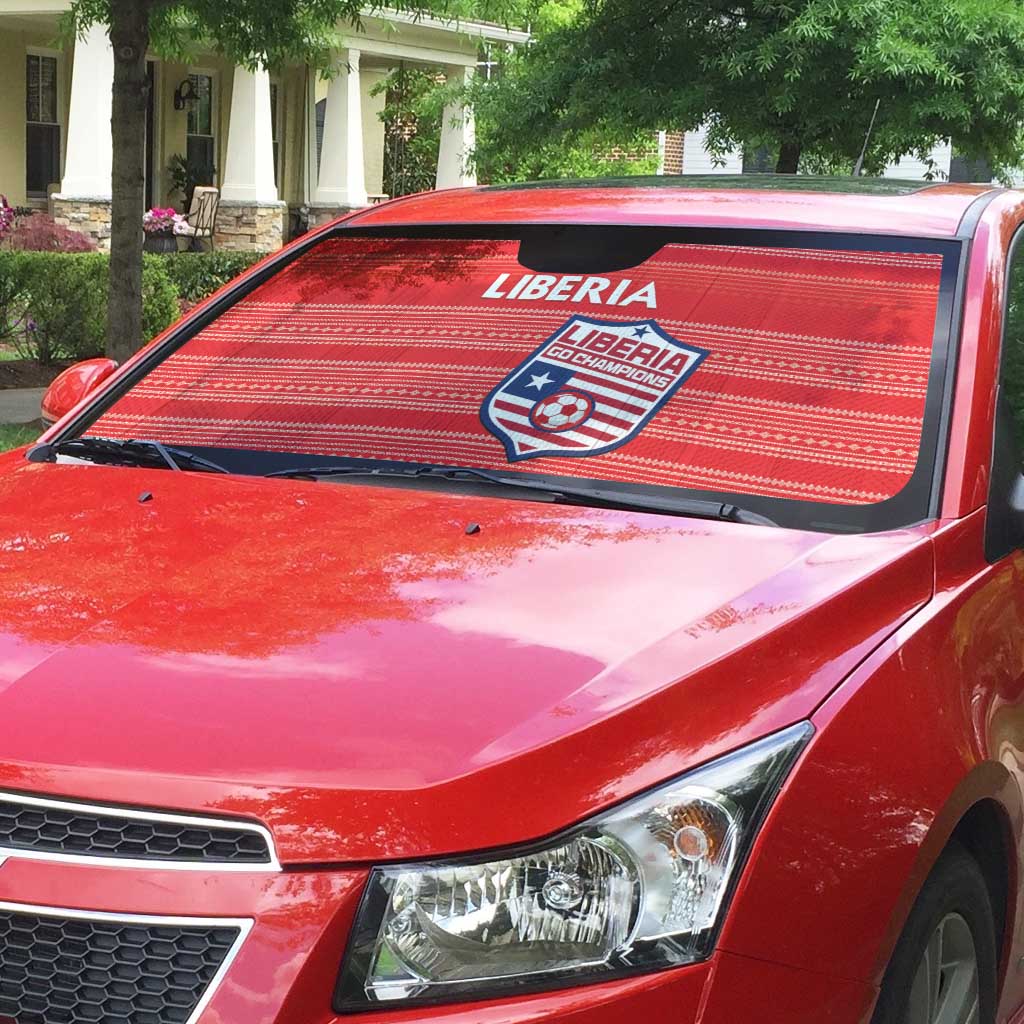 Liberia Football Auto Sun Shade Women Red Jersey