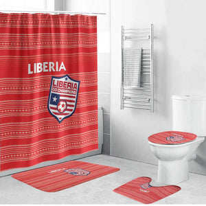 Liberia Football Bathroom Set Women Red Jersey