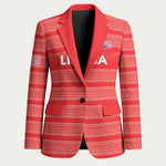 Custom Liberia Football Blazer Women Red Jersey
