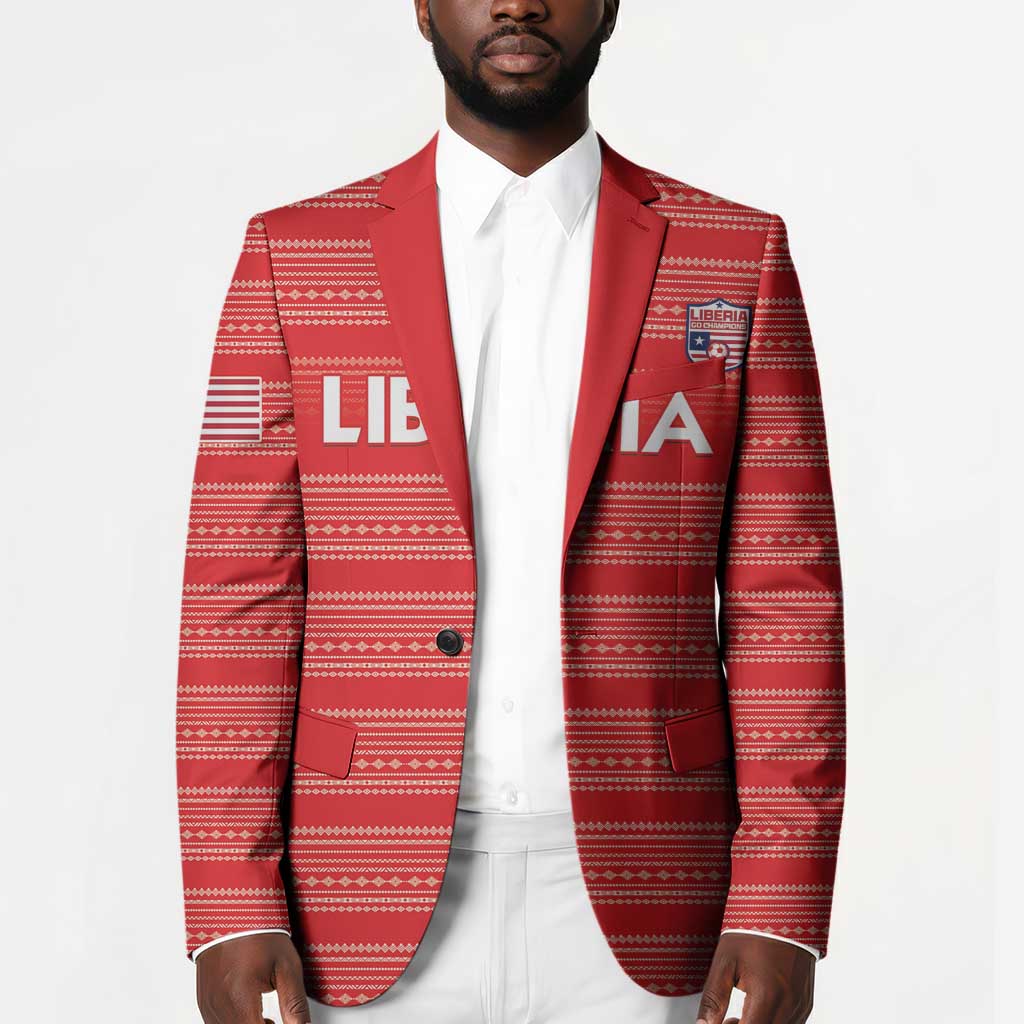 Custom Liberia Football Blazer Women Red Jersey