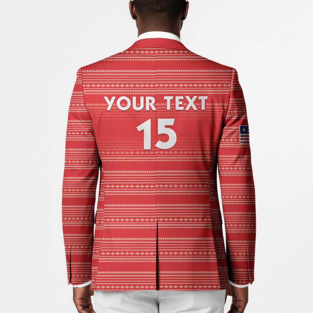 Custom Liberia Football Blazer Women Red Jersey
