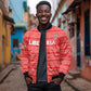 Custom Liberia Football Bomber Jacket African Tribal Pattern - Red Jersey - African Pride
