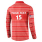 Custom Liberia Football Button Sweatshirt Women Red Jersey