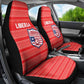 Liberia Football Car Seat Cover African Tribal Pattern - Red Jersey - African Pride