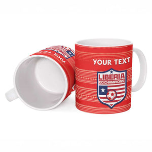Custom Liberia Football Ceramic Mug Women Red Jersey
