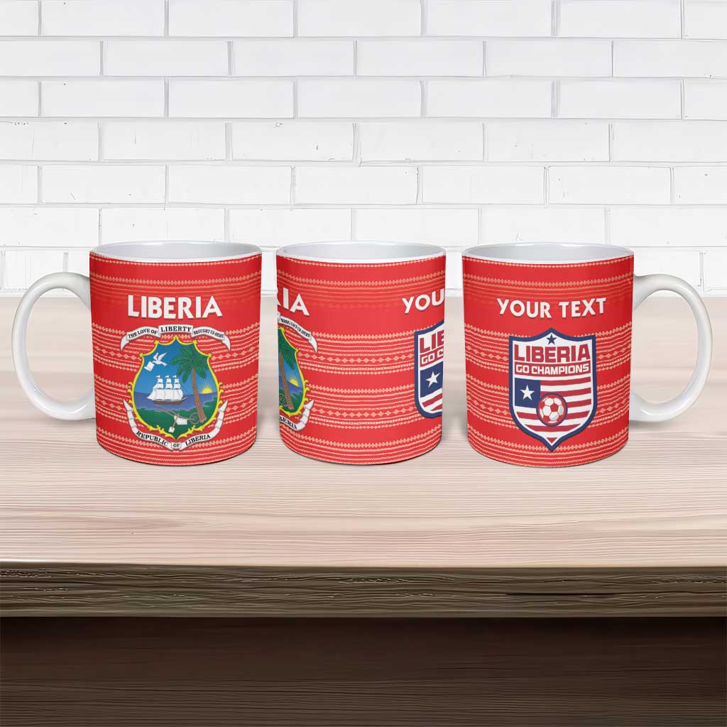 Custom Liberia Football Ceramic Mug Women Red Jersey