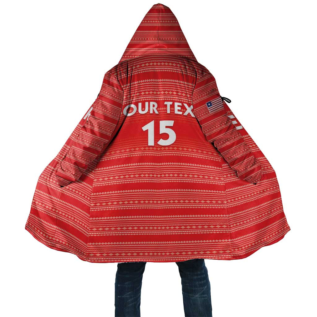 Custom Liberia Football Cloak Women Red Jersey