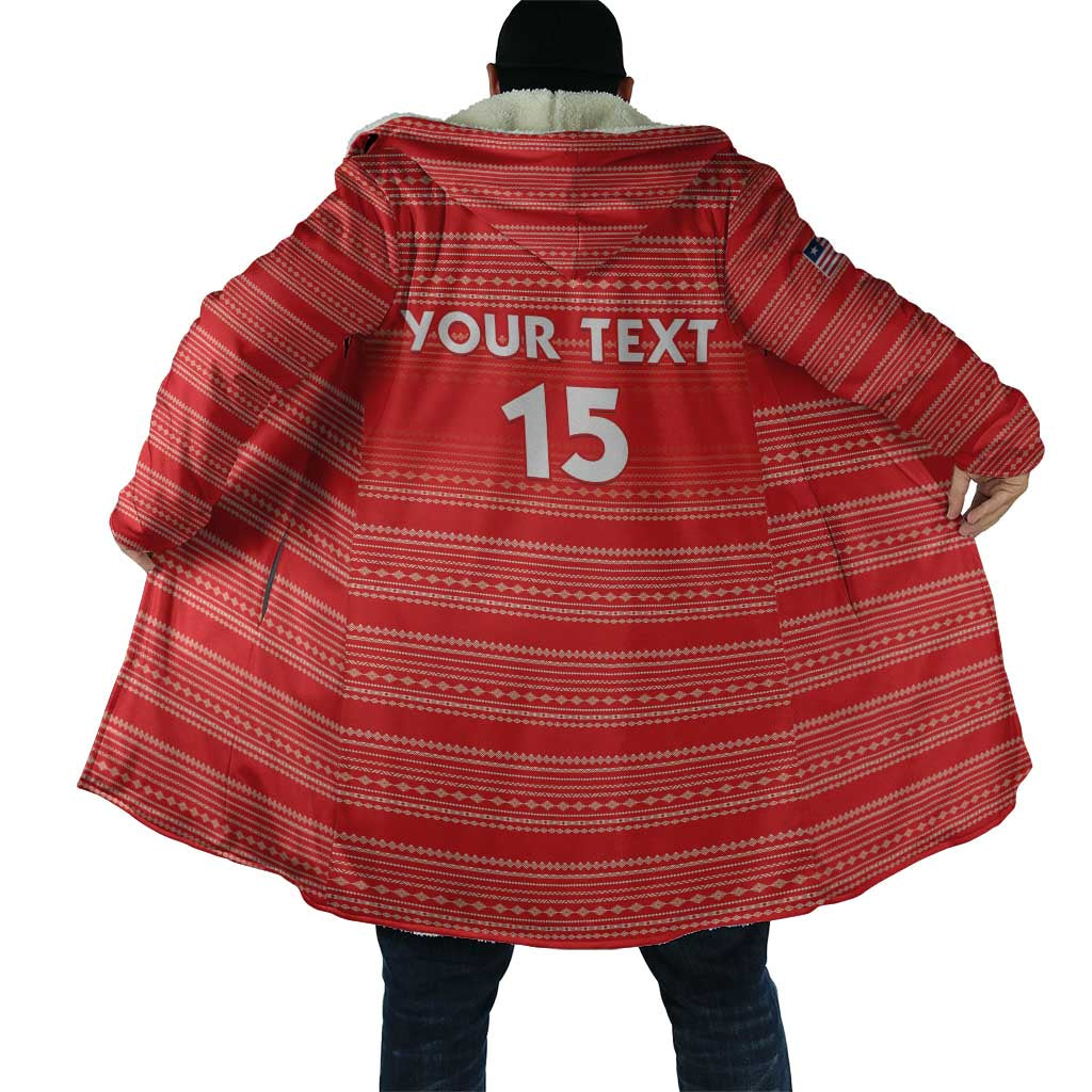 Custom Liberia Football Cloak Women Red Jersey