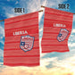 Liberia Football Garden Flag African Tribal Pattern - Red Jersey - African Pride