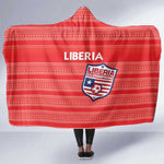 Liberia Football Hooded Blanket African Tribal Pattern - Red Jersey - African Pride