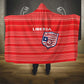 Liberia Football Hooded Blanket African Tribal Pattern - Red Jersey - African Pride
