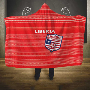 Liberia Football Hooded Blanket African Tribal Pattern - Red Jersey - African Pride