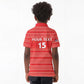 Custom Liberia Football Kid Polo Shirt African Tribal Pattern - Red Jersey - African Pride