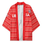 Custom Liberia Football Kimono Women Red Jersey