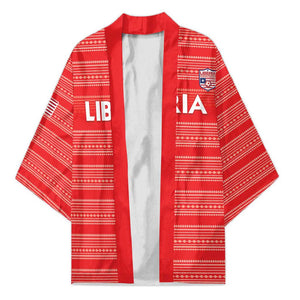 Custom Liberia Football Kimono Women Red Jersey