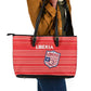 Liberia Football Leather Tote Bag African Tribal Pattern - Red Jersey - African Pride