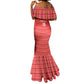 Custom Liberia Football Mermaid Dress African Tribal Pattern - Red Jersey - African Pride
