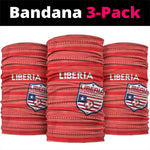 Liberia Football Neck Gaiter African Tribal Pattern - Red Jersey LT15
