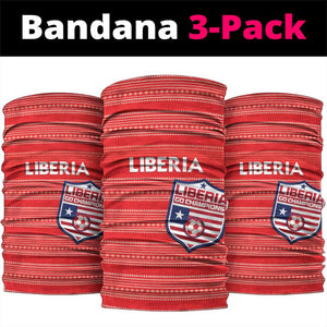 Liberia Football Neck Gaiter African Tribal Pattern - Red Jersey LT15