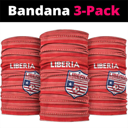 Liberia Football Neck Gaiter African Tribal Pattern - Red Jersey LT15